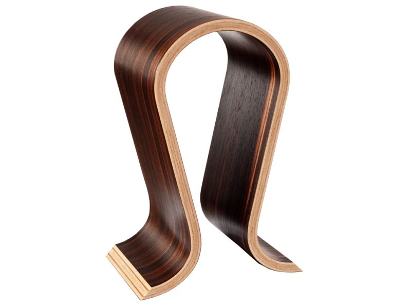 Newest Headphone stand in aluminum polished and wood American walnut ( model: Omega )