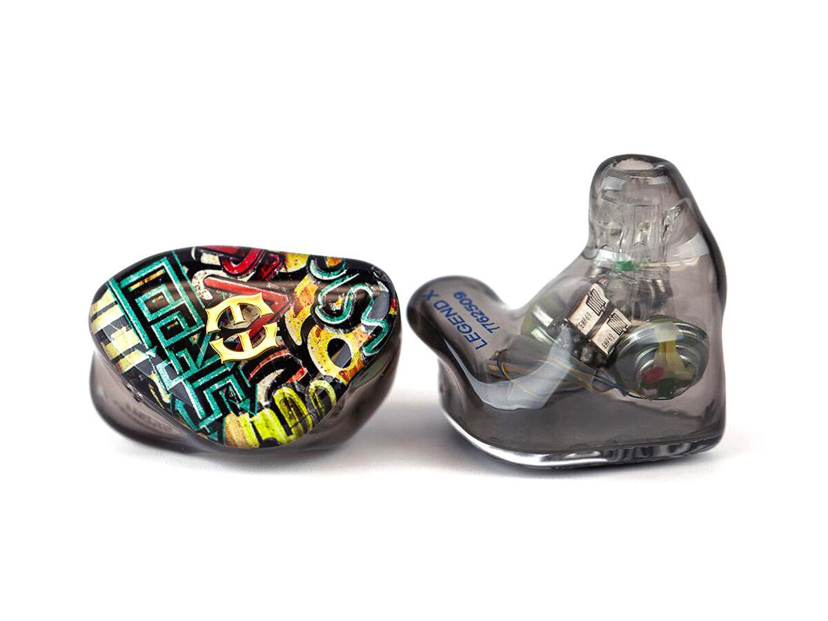 Empire Ears Legend X custom IEMs in Graffiti faceplate