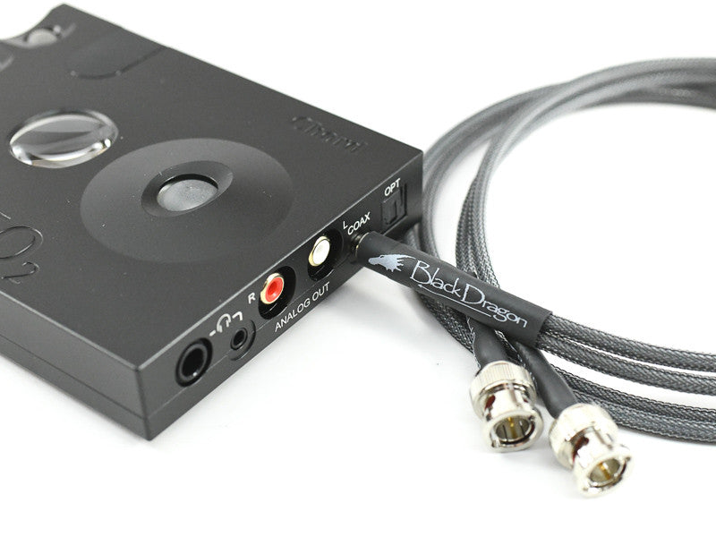 Black Dragon Mini Coax Digital Cable for Chord Mojo 2, Hugo 2 to M Scaler