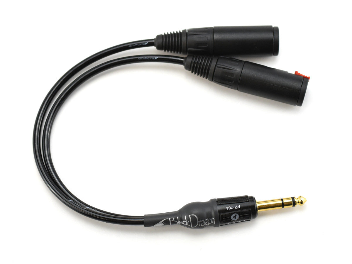 Black Dragon 1/4" Headphone Splitter Cable