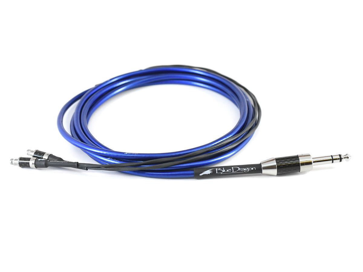 Blue Dragon Premium cable for Sennheiser headphones: Recessed 2-Pin Barrel (HD800, HD800S, and HD820 Series)