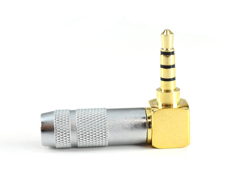 4 pole 3.5mm TRRS Gold Right Angle Mini Connector