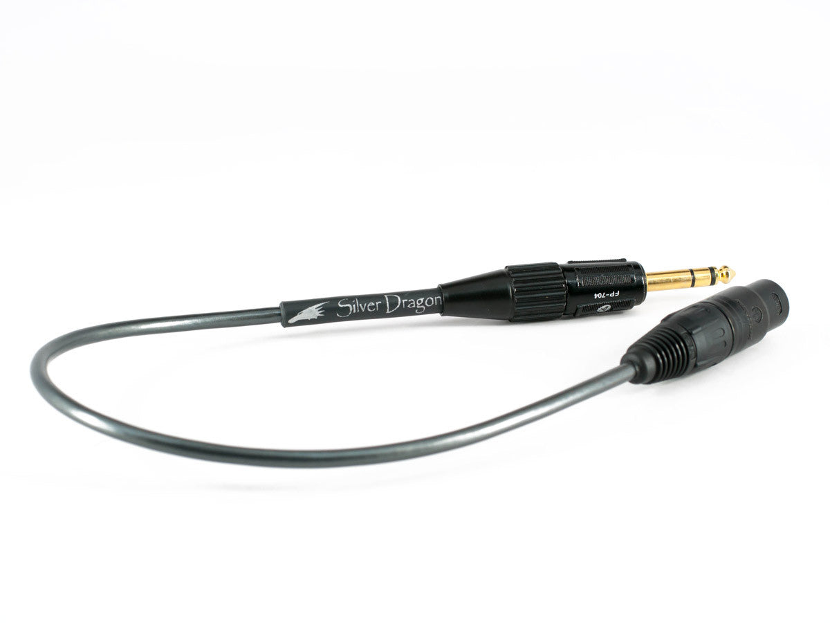 Silver Dragon Headphone Adapter Cable V3 - Neutrik Female 4 pin Gold XLR - Gold Furutech Stereo Plug