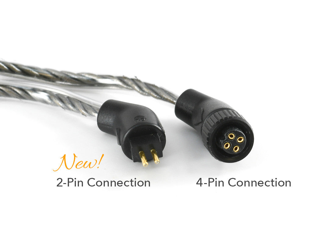 2-pin v. 4-pin connectors for Silver Dragon V2 IEM cables